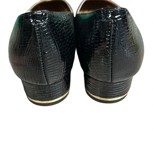 J.Renee shoes,women NEW!black patent lizard print BAMBALINA  classy ,1” heel - Picture 8 of 16